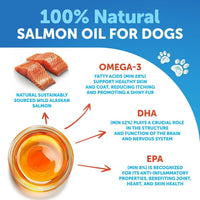 Salmon Oil for Dogs 8 fl oz Omega-3 Wild Alaskan EPA