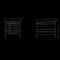 20-inch removable roof, waterproof, green asphalt roof, cedar wood, wooden chicken and rabbit cage