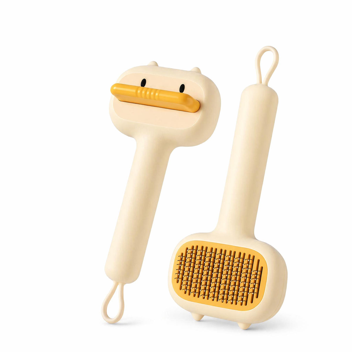 Cute Cartoon Bear Self-Cleaning Pet Brush Universal Deshedding Comb For Cats And Dogs Removes Loose Fur & Detangles Comf