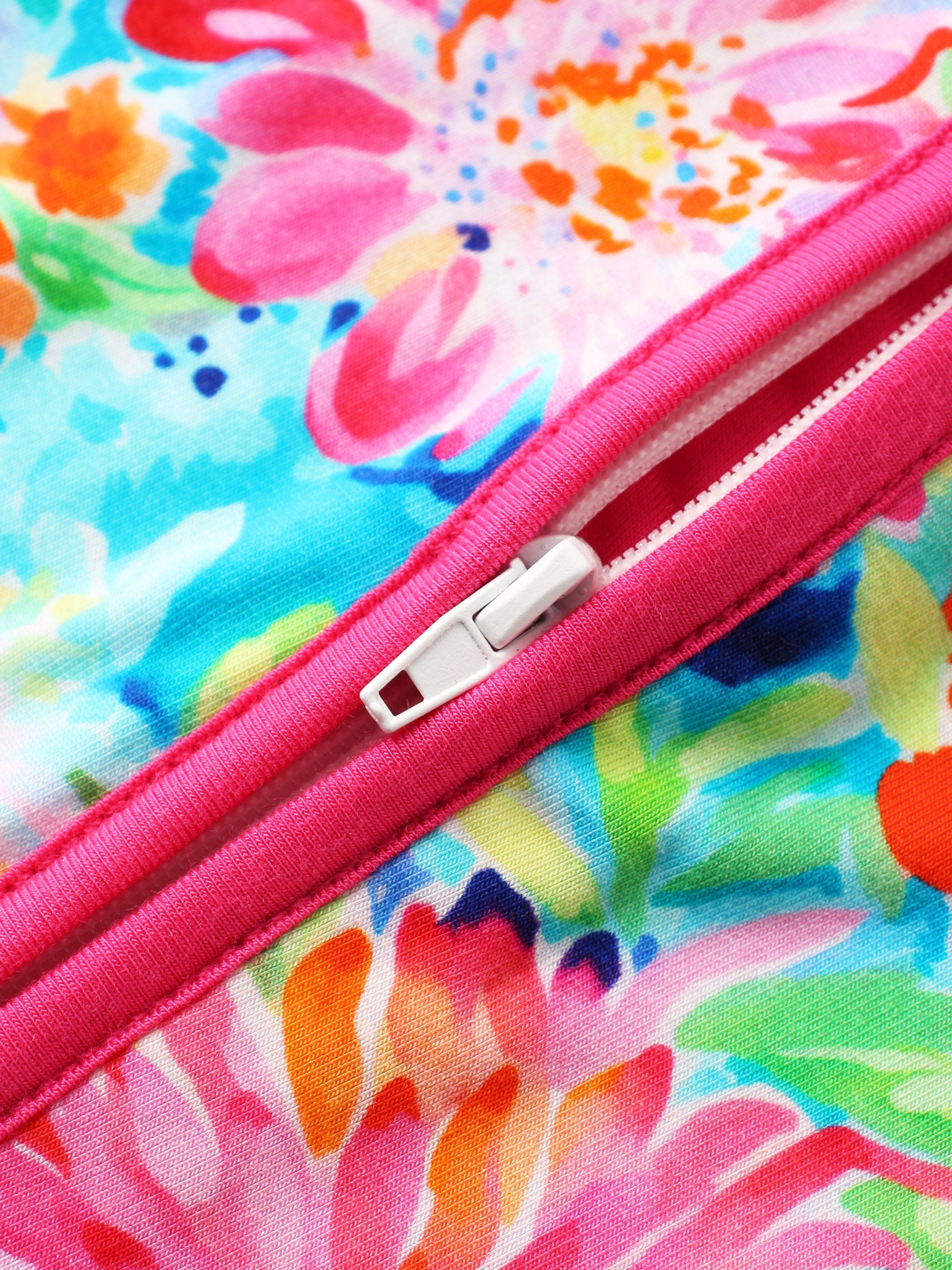 PoshTOT Chrysanthemum Bamboo Baby Convertible Zippy Romper