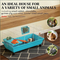 Small Animal Cage, Rolling Bunny Cage, Guinea Pig Cage