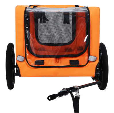 Utdoor Heavy Duty Collapsible Pet Bike Trailer With 16-Inch All Terrain Wheels & Universal Hitch Foldable Dog Cargo Carr