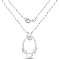 0.14 Carat Genuine White Diamond .925 Sterling Silver Pendant