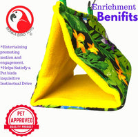 1689 Small Bonka Happy Hut Fabric Soft Colorful Parrotlet Budgie Cockatiel Parakeet - BIG FRENCHIES
