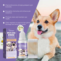 Pet Eye Rinse For Dogs & Cats, Gentle Eye Cleaner Solution With Hyaluronic Acid, Honeysuckle Extract & Taurine, Tear Sta