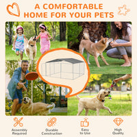 Dog Kennel Outdoor Dog Run w/ Canopy, 13 x 13 x 7.5