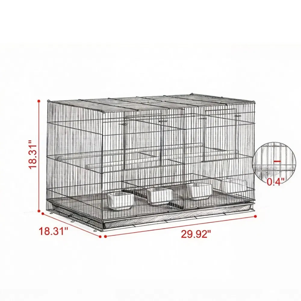 Bird Cage with Easy to Clean 760 X 460 X 455 Mm