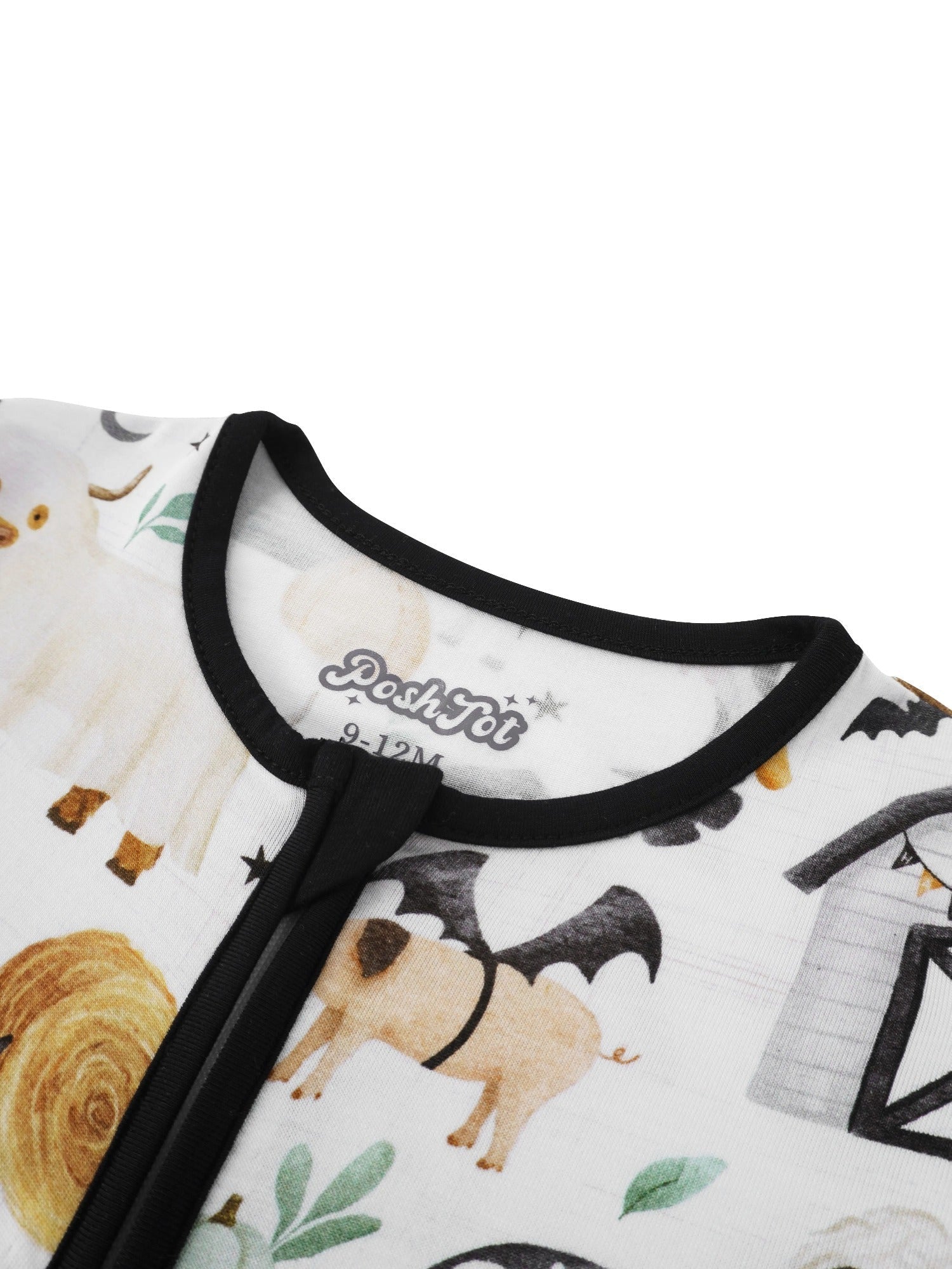 PoshTOT Halloween Farm Bamboo Baby Convertible Zippy Romper