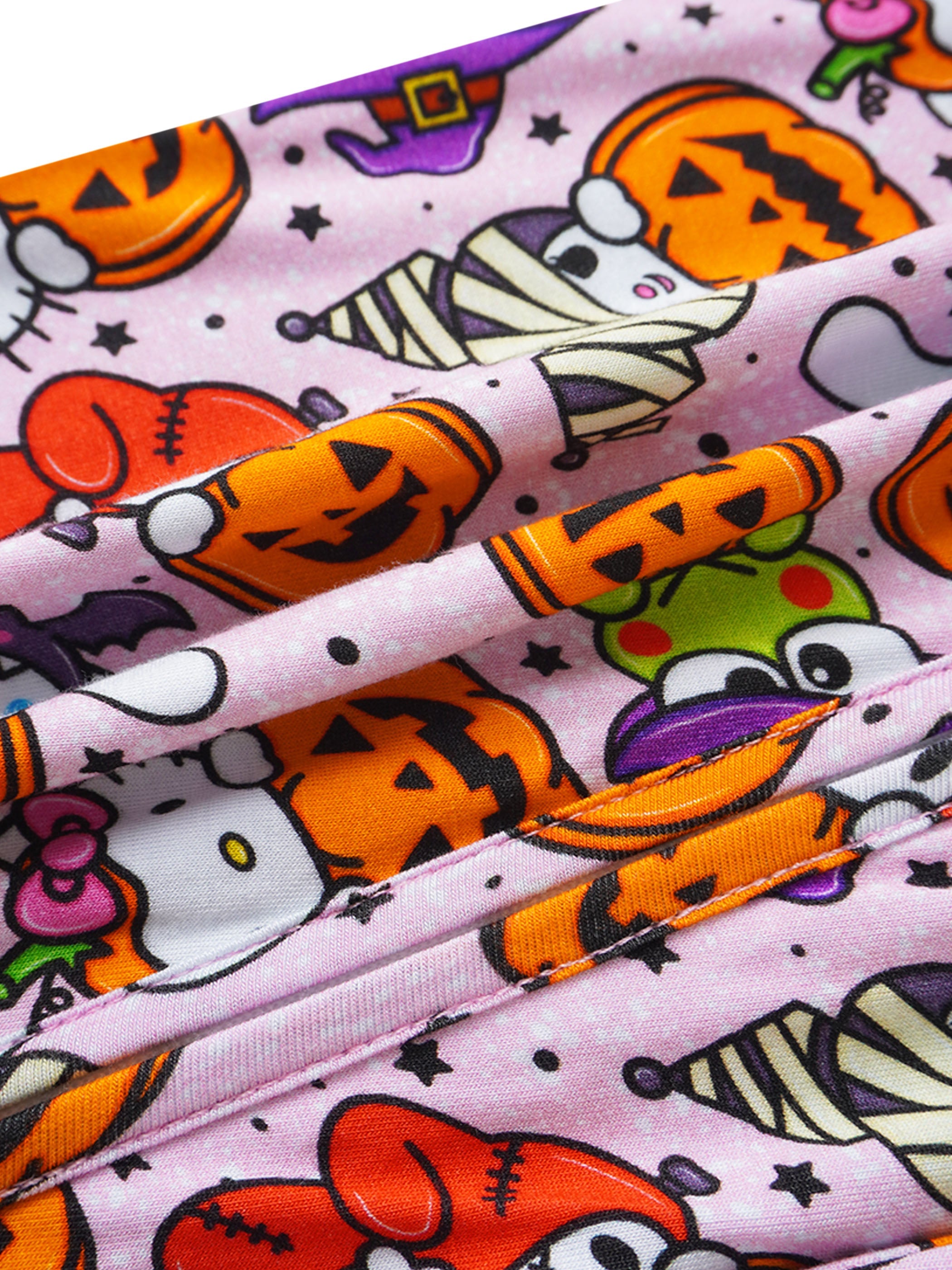 PoshTOT Sanrio Hello Kitty Pumpkin Bamboo Baby Convertible Zippy Romper