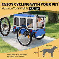 Large Folding Bike Trailer for Dogs - 20×2 1/8 Inches Wheels, Heavy-Duty Steel Frame, Spacious Design, All-Terrain Cycli