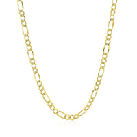 2.8mm 10k Yellow Gold Lite Figaro Chain