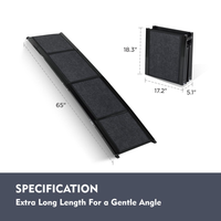 Dog Ramp For Car 65inchX17.2inch Large Folding Pet Stair Ramps For Truck, SUV, With Non-Slip Surface, Up To 250LBS, Outd