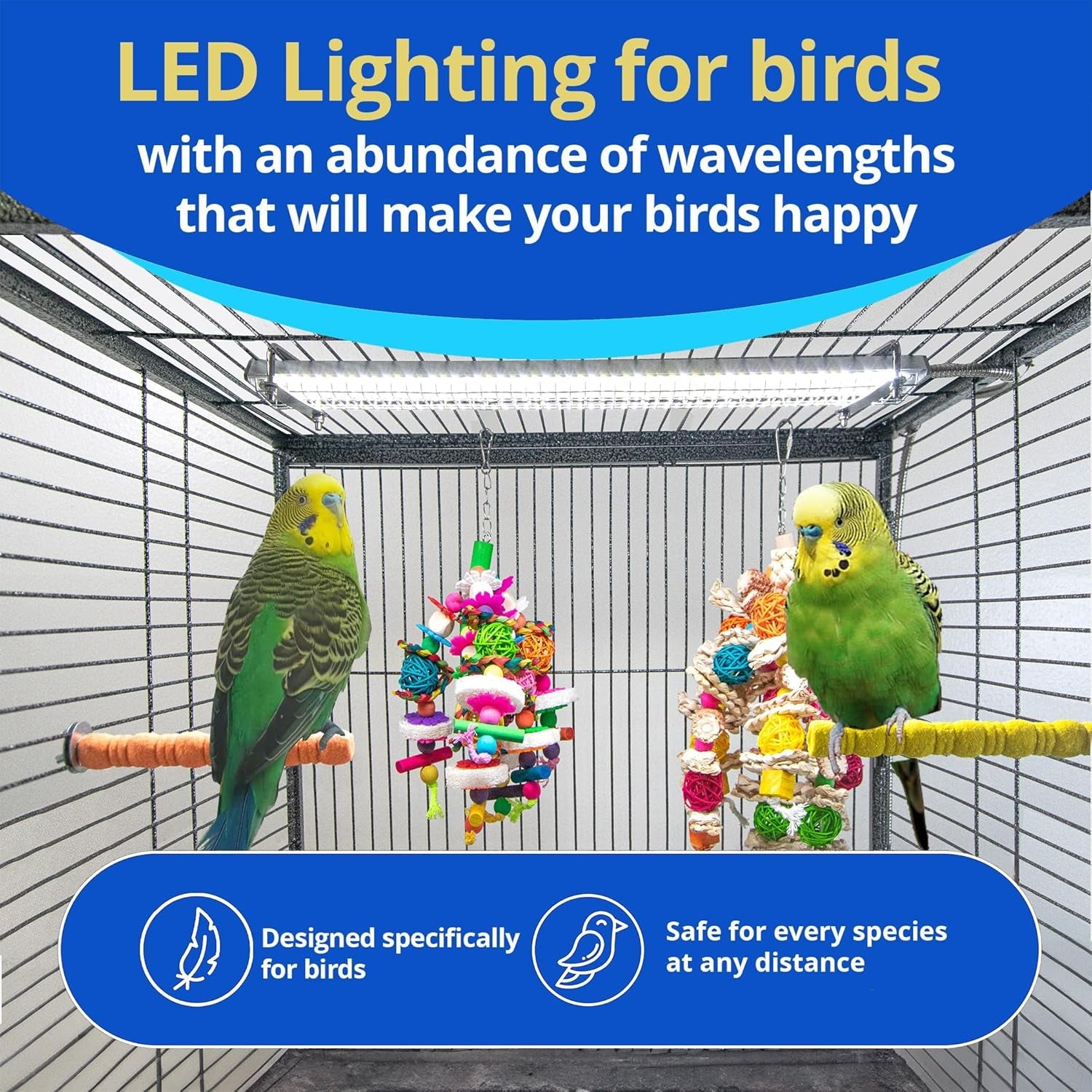 Happybird Lighting Bird Cage Light with Chew Guard - BIG FRENCHIES