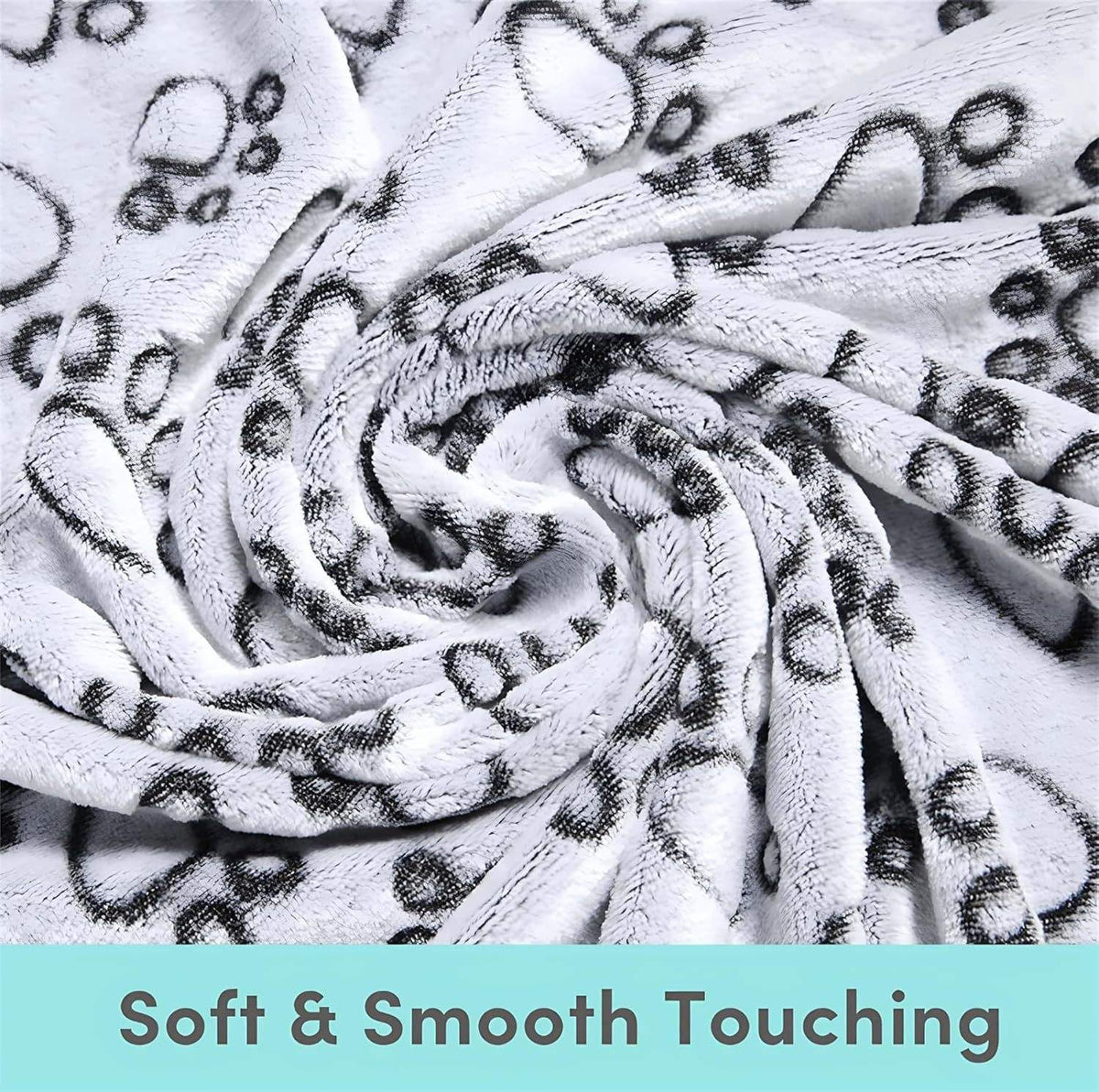 3 PackPet Blanket, Soft Plush Paw Print Dog Blanket Washable, Warm Fleece Cat Blanket For Large Medium Dogs, Sofa Couch 