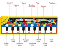 Baby Electronic Music Piano Play Mat Multi-function 8 Instruments Mode Musical Carpets For Kids - BIG FRENCHIES