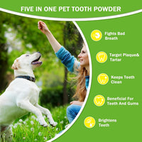 Pet Dental Powder - Freshens Breath, Protects Gums And Strengthens Teeth. An Essential For Daily Oral Care And General D