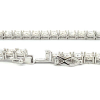 45.00ct Moissanite Tennis Necklace Sterling Silver