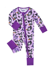 PoshTOT Sanrio Kuromi Purple Bamboo Baby Convertible Zippy Romper