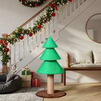 31.5in Christmas Tree Cat Scratcher, Cat Scratching Post For Indoor Cats, Large Sisal Cat Scratching Tree Cat Scratch To