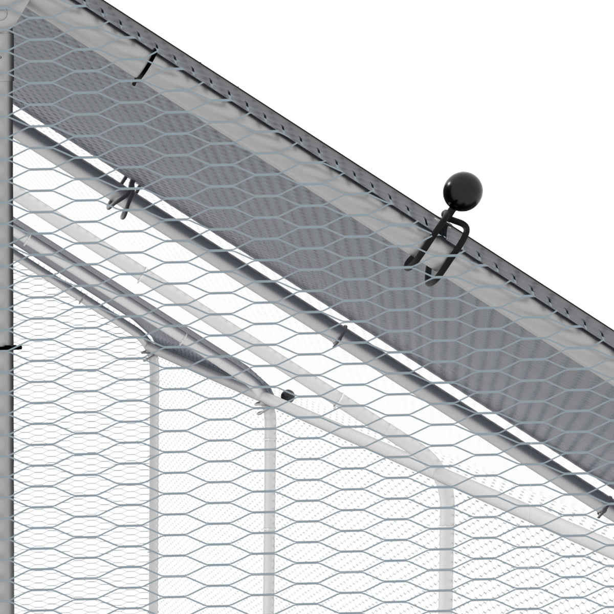 Large Chicken Coop Metal Chicken Run for Chickens with Waterproof and Anti-UV Cover, Spire Shaped Walk in Fence Cage Hen