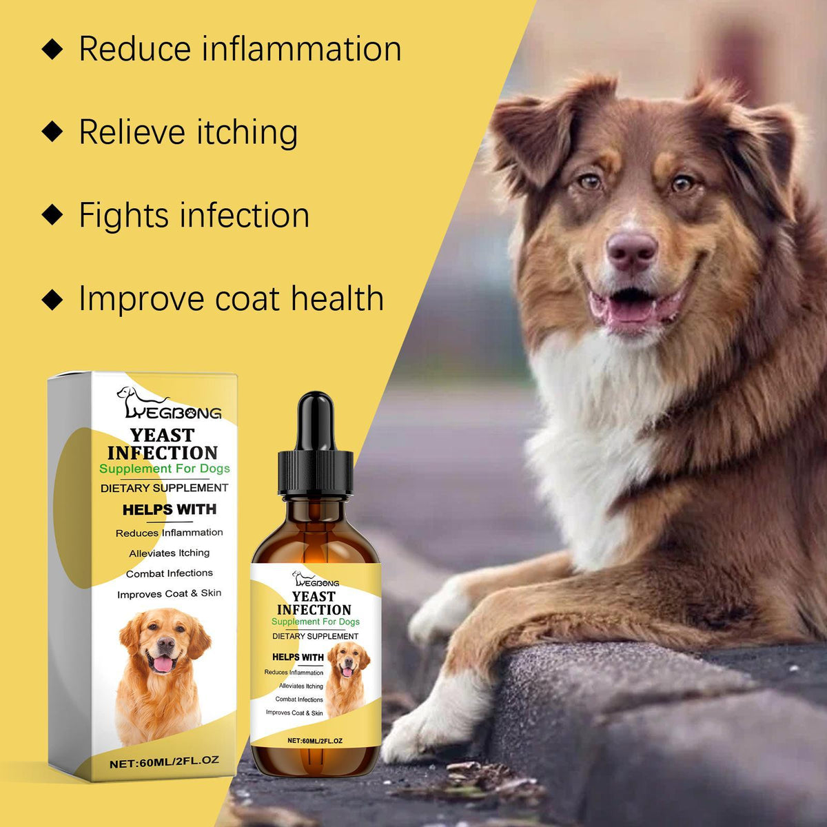 Yebang Pet Herbal Supplement Herbal Yeast Supplement For Soothing Pet Skin Care