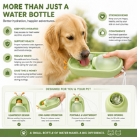 Portable Pet Water Bottle With Cute Antlers Food Grade, BPA Free, Leak Proof Travel Cup For Dogs, Durable, Easy-to-Clean