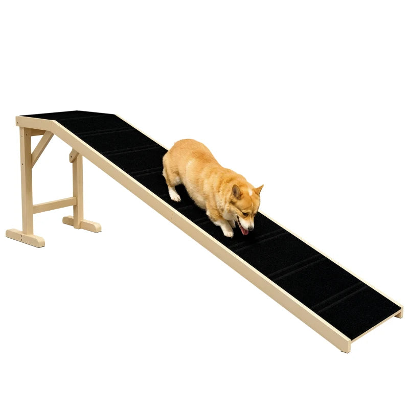 Dog Ramp For Bed, Pet Ramp For Dogs With Non-Slip Carpet And Top Platform