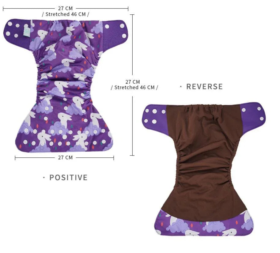 Modern Eco-friendly Diaper New 4pcs/set Washable Coffee Mesh Cloth Diaper Cover Adjustable Nappyies For Kids - BIG FRENCHIES
