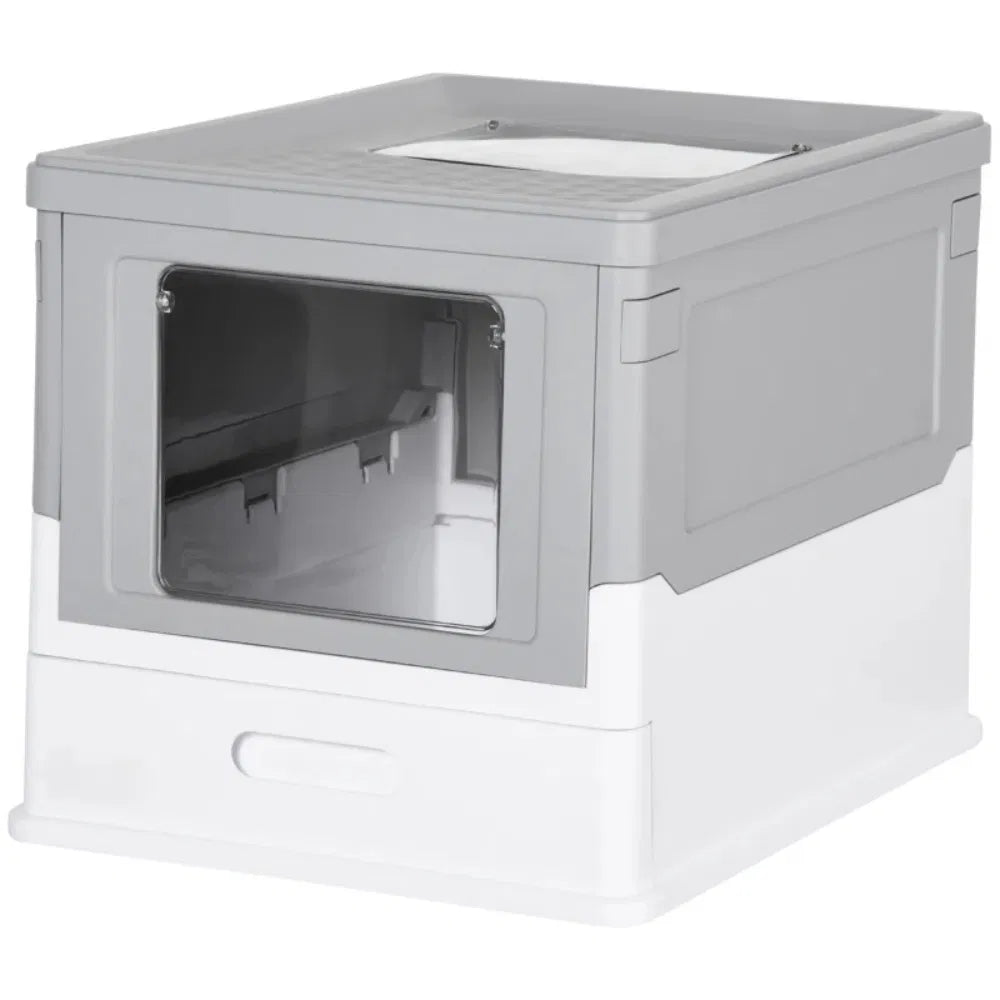 Stainless Steel Enclosed Litter Box for Cats