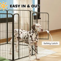 6 Panels Heavy Duty Dog Playpen Outdoor Indoor with Door & Strap, 39" Height Portable & Foldable Pet Playpen