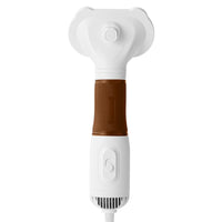 Pet Hair Dryer With Slicker Brush Low Noise 600W 3 Temperature Adjustable 3 In 1 Grooming Dog Blow Dryer For Cats Coffee