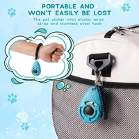 Dog Training Clicker With Sring Wrist And Keyring Pet Dog Training Clickers For Puppy, Cat