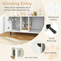 White Cat Litter Box Enclosure