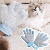 2in1 Double Sided Pet Grooming Glove, Deshedding Massage Brush Mitt For Cats & Dogs, Remove Loose Fur On Pets & Furnitur