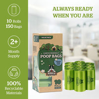 Pogi’S Dog Poop Bags - 10 Rolls (150 Doggie Poop Bags) - BIG FRENCHIES
