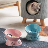 Raised Cat Bowl for Dry Wet Cat Food - BIG FRENCHIES