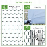 10 x 20 x 6.5 Chicken Coop Cage, Outdoor Hen House w/Cover & Lockable Door