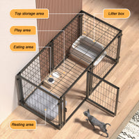 47.2" Dog Crate for Small Medium Large Dogs, Puppy Dog Playpen for Yard Indoor Outdoor Use, Pet Dog Cage Kennel (47.2"L 