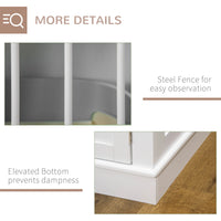 31" Dog Crate Furniture End Table with Three Doors for Small Dogs, White