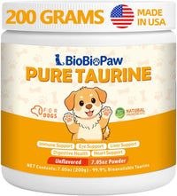 Taurine Powder for Dogs 500mg Pure Supplement Heart Immune Coat 200g