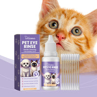 Pet Eye Rinse For Dogs & Cats, Gentle Eye Cleaner Solution With Hyaluronic Acid, Honeysuckle Extract & Taurine, Tear Sta