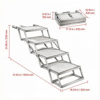 Pet Stairs with Adjustable Height for Outdoor