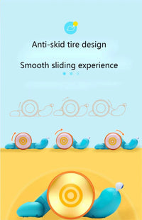 MEACAOFG Snail leash toys electric reptile fibre rope luminous 1-2 years old 3 children educational boys girls baby net red