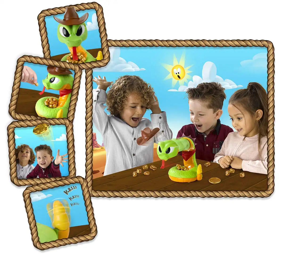 MEACAOFG Electric rattlesnake toys snake tail scary children's desktop parents and children interact with the whole person spoof creative games trickery