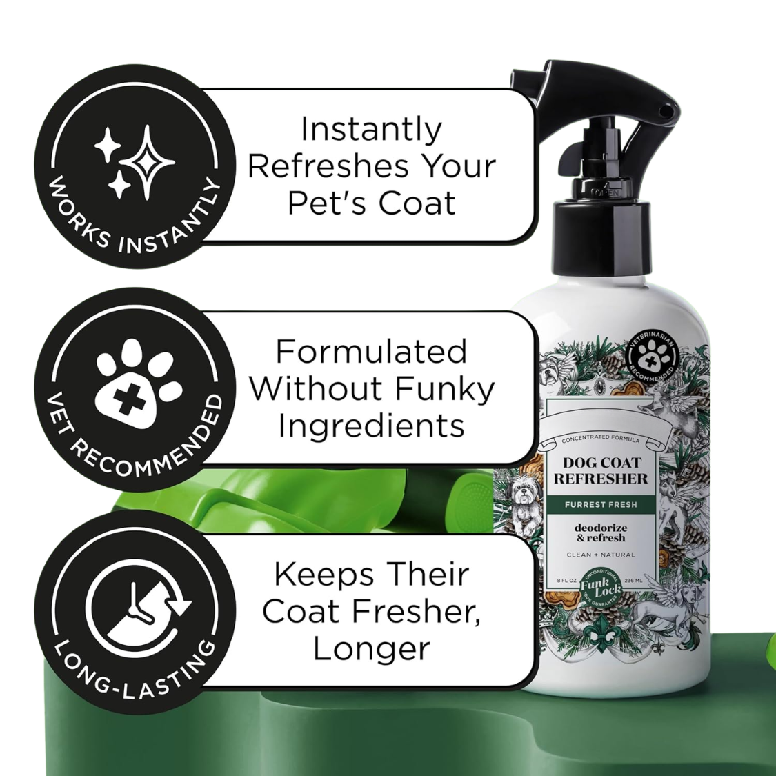 Furrest Fresh Dog Deodorizing Spray, 8 Fl Oz Grooming Perfume For Dog Coat, Pet Odor Neutralizer With Essential Oils, Ve