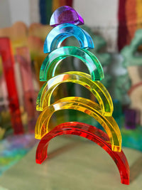 6-Piece Small Crystal Clear Rainbow Lucite Blocks – High Transparency Acrylic - BIG FRENCHIES
