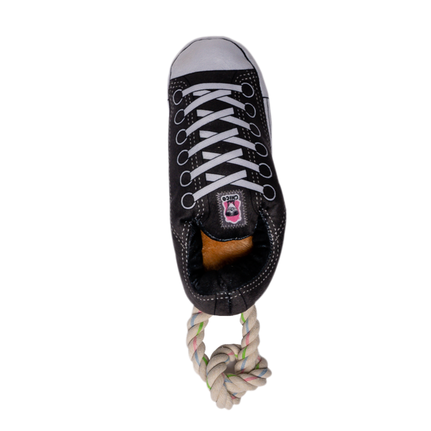 Squeaky Comfort Plush Sneaker Dog Toy – with Treat Compartment, Safe & Durable – Black - BIG FRENCHIES