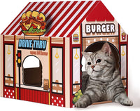 Cardboard Cat House with Scratcher - BIG FRENCHIES