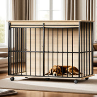 Dog crate furniture, large-sized dog crate suitable for medium to large dogs, wooden dog kennel furniture