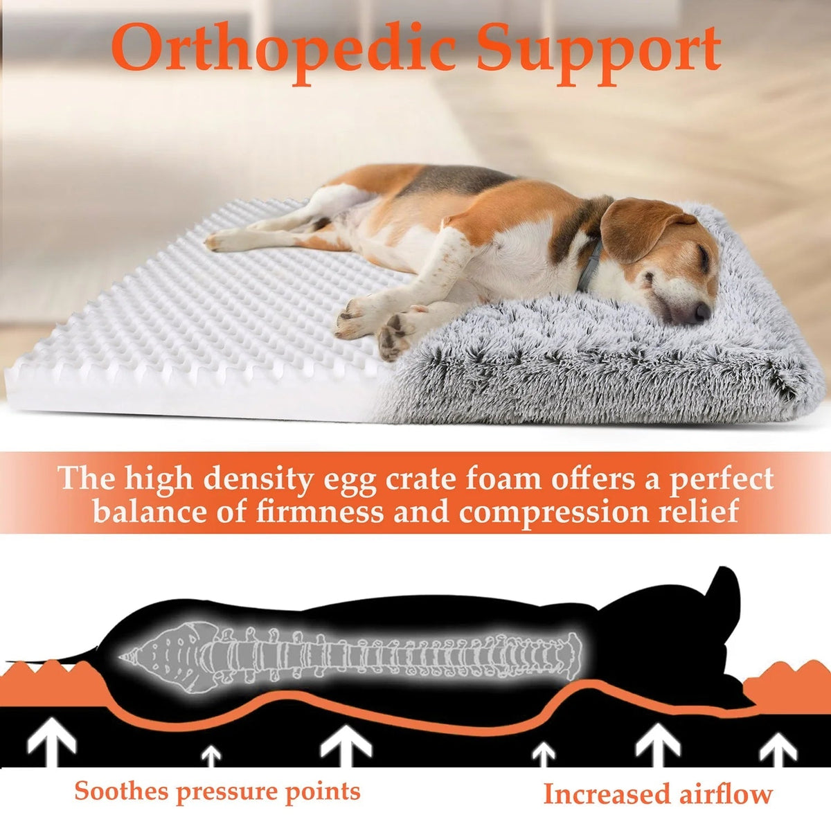 Dog gray Bed for Large furry friend - BIG FRENCHIES